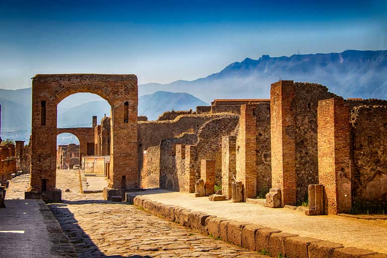 Restos de la ciudad antigua de Pompeya