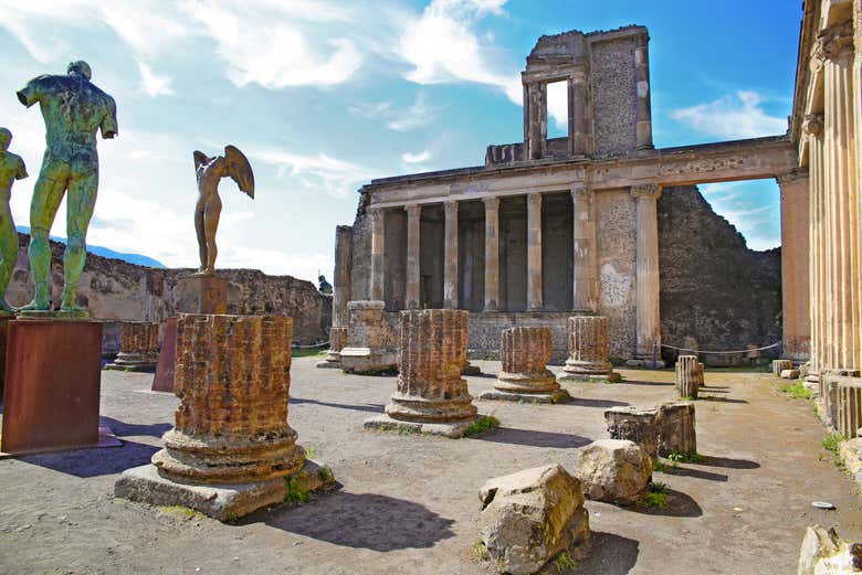 Disfrutando de la visita a Pompeya